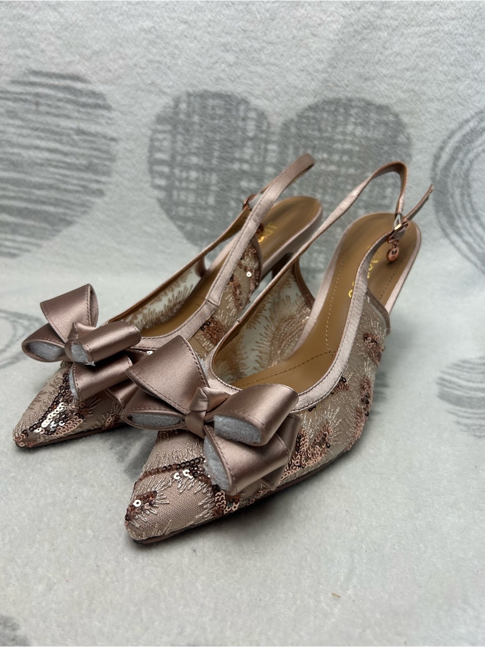 J. Renee womans Deloris dust pink sling back pumps NEW SZ 8